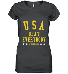 USA Beat Everybody Shirt _ USA Beat Everybody Women's V-Neck T-Shirt