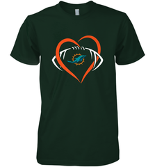 NFL Miami Dolphins Heart Love Football Men's Premium T-Shirt Men's Premium T-Shirt - jonhlittlestore88