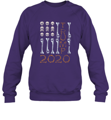 US Flag Skull Halloween Costume Bones Election Trump 2020 Crewneck Sweatshirt Crewneck Sweatshirt - jonhlittlestore88