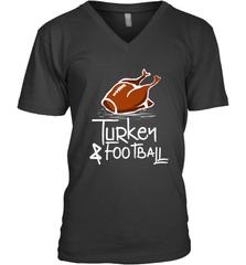 Turkey And Football Thanksgiving Day Football Fan Holiday Gift Men's V-Neck Men's V-Neck - jonhlittlestore88