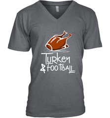 Turkey And Football Thanksgiving Day Football Fan Holiday Gift Men's V-Neck Men's V-Neck - jonhlittlestore88