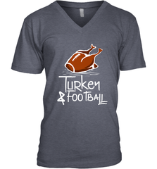 Turkey And Football Thanksgiving Day Football Fan Holiday Gift Men's V-Neck Men's V-Neck - jonhlittlestore88