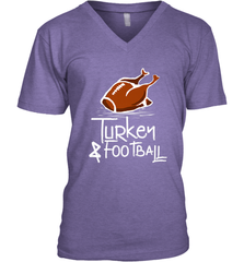 Turkey And Football Thanksgiving Day Football Fan Holiday Gift Men's V-Neck Men's V-Neck - jonhlittlestore88