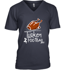 Turkey And Football Thanksgiving Day Football Fan Holiday Gift Men's V-Neck Men's V-Neck - jonhlittlestore88
