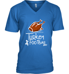 Turkey And Football Thanksgiving Day Football Fan Holiday Gift Men's V-Neck Men's V-Neck - jonhlittlestore88