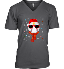 Pittsburgh Pirates Logo Christmas Baseball Player Glasses Santa Hat Pajama Gift Men's V-Neck Men's V-Neck - jonhlittlestore88