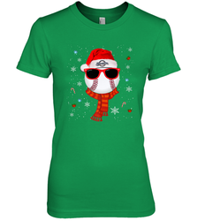 Milwaukee Brewers Logo Christmas Baseball Player Glasses Santa Hat Pajama Gift Women's Premium T-Shirt