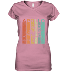 Retro Apollo 11 50th Anniversary Moon Landing 1969 2019 Women's V-Neck T-Shirt Women's V-Neck T-Shirt - jonhlittlestore88