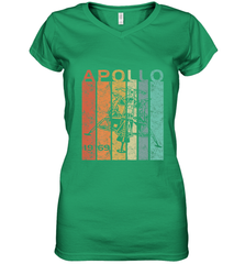 Retro Apollo 11 50th Anniversary Moon Landing 1969 2019 Women's V-Neck T-Shirt Women's V-Neck T-Shirt - jonhlittlestore88