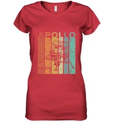 Retro Apollo 11 50th Anniversary Moon Landing 1969 2019 Women's V-Neck T-Shirt Women's V-Neck T-Shirt - jonhlittlestore88