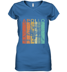 Retro Apollo 11 50th Anniversary Moon Landing 1969 2019 Women's V-Neck T-Shirt Women's V-Neck T-Shirt - jonhlittlestore88