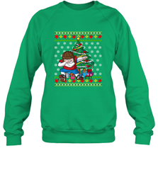 NFL Ugly Christmas Dabbing Santa Football Gift Crewneck Sweatshirt Crewneck Sweatshirt - jonhlittlestore88