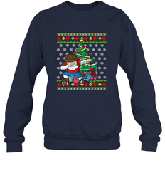 NFL Ugly Christmas Dabbing Santa Football Gift Crewneck Sweatshirt