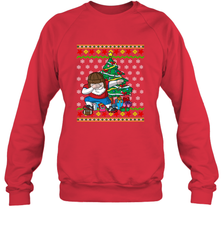 NFL Ugly Christmas Dabbing Santa Football Gift Crewneck Sweatshirt Crewneck Sweatshirt - jonhlittlestore88