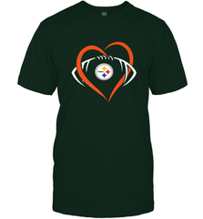 NFL Pittsburgh Steelers Heart Love Football Men's T-Shirt Men's T-Shirt - jonhlittlestore88