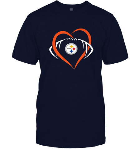 NFL Pittsburgh Steelers Heart Love Football Men's T-Shirt