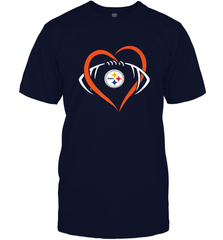 NFL Pittsburgh Steelers Heart Love Football Men's T-Shirt Men's T-Shirt - jonhlittlestore88