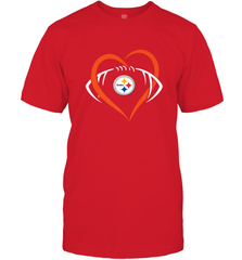 NFL Pittsburgh Steelers Heart Love Football Men's T-Shirt Men's T-Shirt - jonhlittlestore88