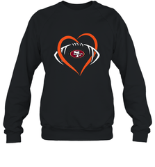 NFL San Francisco Heart Love Football Crewneck Sweatshirt Crewneck Sweatshirt - jonhlittlestore88