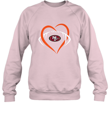NFL San Francisco Heart Love Football Crewneck Sweatshirt Crewneck Sweatshirt - jonhlittlestore88