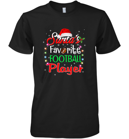 NFL Santa's Favorite Football Player Xmas Light Hat Christmas Men's Premium T-Shirt Men's Premium T-Shirt / Black / XS Men's Premium T-Shirt - jonhlittlestore88