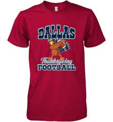Dallas Thanksgiving Day Funny Turkey Playing Texas Football Premium T Shirt Men's Premium T-Shirt Men's Premium T-Shirt - jonhlittlestore88