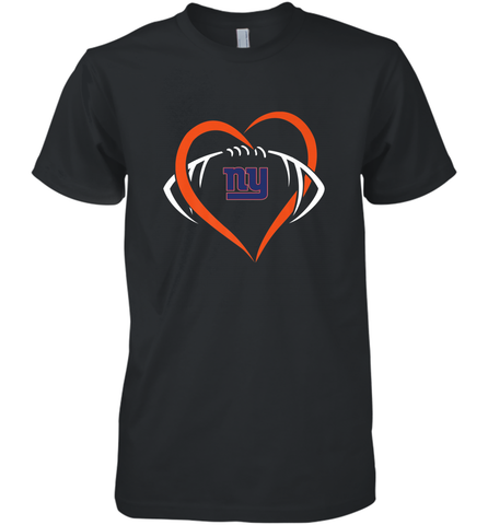 NFL New York Giants Heart Love Football Men's Premium T-Shirt Men's Premium T-Shirt / Black / XS Men's Premium T-Shirt - jonhlittlestore88