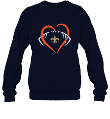NFL New Orleans Saints Heart Love Football Crewneck Sweatshirt Crewneck Sweatshirt - jonhlittlestore88