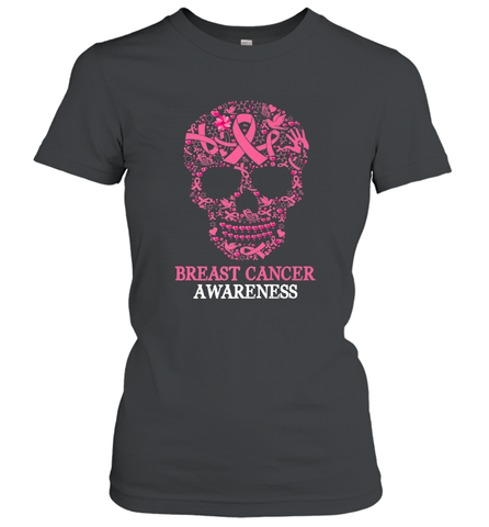 Tattoo Skull Halloween Breast Cancer Awareness Women's T-Shirt Women's T-Shirt / Black / S Women's T-Shirt - jonhlittlestore88