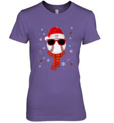 Toronto Blue Jays LogoChristmas Baseball Player Glasses Santa Hat Pajama Gift Women's Premium T-Shirt Women's Premium T-Shirt - jonhlittlestore88