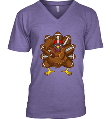 Cool Turkey Football Feathers Funny Thanksgiving Sports Men's V-Neck Men's V-Neck - jonhlittlestore88