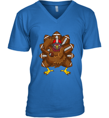 Cool Turkey Football Feathers Funny Thanksgiving Sports Men's V-Neck Men's V-Neck - jonhlittlestore88