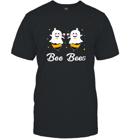 Funny Wine Boo Bees Couples Halloween Matching Couple Gift Men's T-Shirt