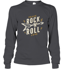 Peace Rock and Roll Love Music Guitar Retro Hippie Long Sleeve T-Shirt Long Sleeve T-Shirt - jonhlittlestore88