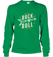 Peace Rock and Roll Love Music Guitar Retro Hippie Long Sleeve T-Shirt Long Sleeve T-Shirt - jonhlittlestore88