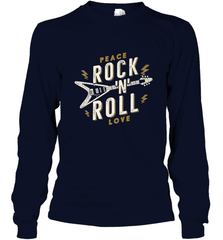 Peace Rock and Roll Love Music Guitar Retro Hippie Long Sleeve T-Shirt Long Sleeve T-Shirt - jonhlittlestore88