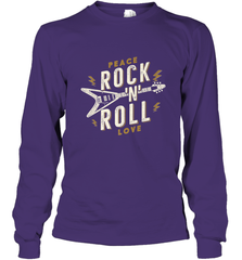 Peace Rock and Roll Love Music Guitar Retro Hippie Long Sleeve T-Shirt Long Sleeve T-Shirt - jonhlittlestore88