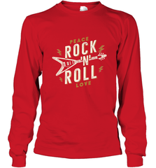 Peace Rock and Roll Love Music Guitar Retro Hippie Long Sleeve T-Shirt Long Sleeve T-Shirt - jonhlittlestore88
