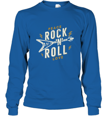 Peace Rock and Roll Love Music Guitar Retro Hippie Long Sleeve T-Shirt Long Sleeve T-Shirt - jonhlittlestore88