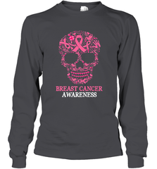 Tattoo Skull Halloween Breast Cancer Awareness Long Sleeve T-Shirt Long Sleeve T-Shirt - jonhlittlestore88