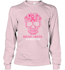 Tattoo Skull Halloween Breast Cancer Awareness Long Sleeve T-Shirt Long Sleeve T-Shirt - jonhlittlestore88