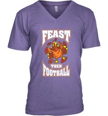 Funny Thanksgiving Turkey Feast Than Football Men's V-Neck Men's V-Neck - jonhlittlestore88