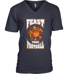 Funny Thanksgiving Turkey Feast Than Football Men's V-Neck Men's V-Neck - jonhlittlestore88