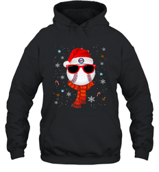 Minnesota Twins Logo Christmas Baseball Player Glasses Santa Hat Pajama Gift Hooded Sweatshirt