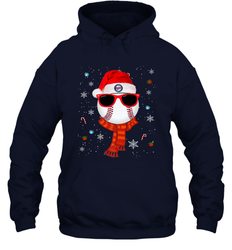 Minnesota Twins Logo Christmas Baseball Player Glasses Santa Hat Pajama Gift Hooded Sweatshirt