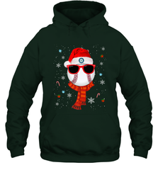 Seattle Mariners Logo Christmas Baseball Player Glasses Santa Hat Pajama Gift Hooded Sweatshirt Hooded Sweatshirt - jonhlittlestore88