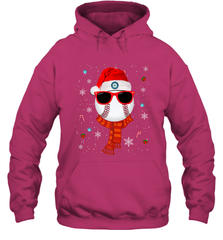 Seattle Mariners Logo Christmas Baseball Player Glasses Santa Hat Pajama Gift Hooded Sweatshirt Hooded Sweatshirt - jonhlittlestore88