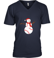 Snowman Baseball Christmas Men's V-Neck Men's V-Neck - jonhlittlestore88