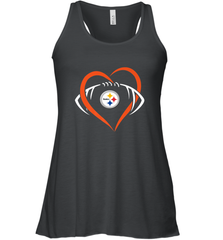 NFL Pittsburgh Steelers Heart Love Football Women's Racerback Tank Women's Racerback Tank - jonhlittlestore88