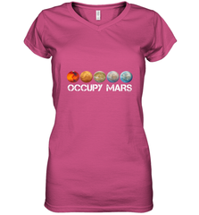 Occupy Mars Terraform Women's V-Neck T-Shirt Women's V-Neck T-Shirt - jonhlittlestore88